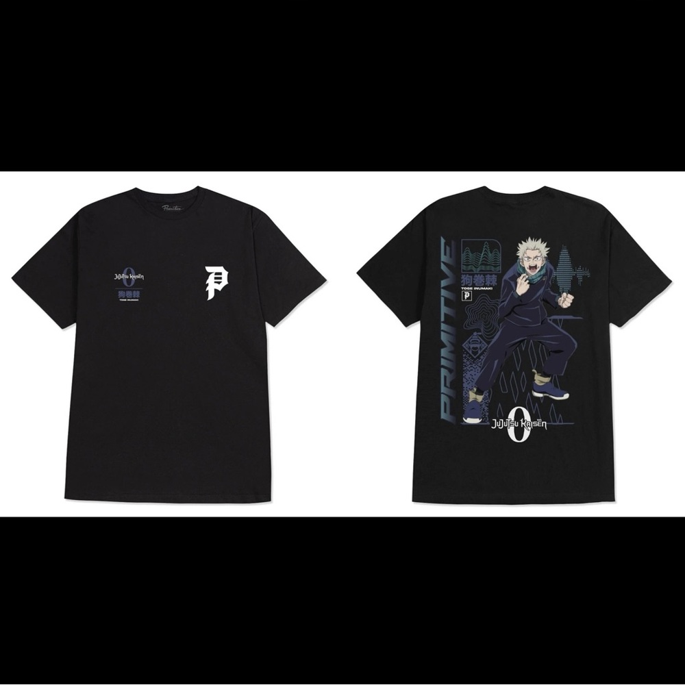 Primitive X Jujutsu Kaisen Toge Inumaki "Scan" Tee Size M New w/ Tag MSRP $75